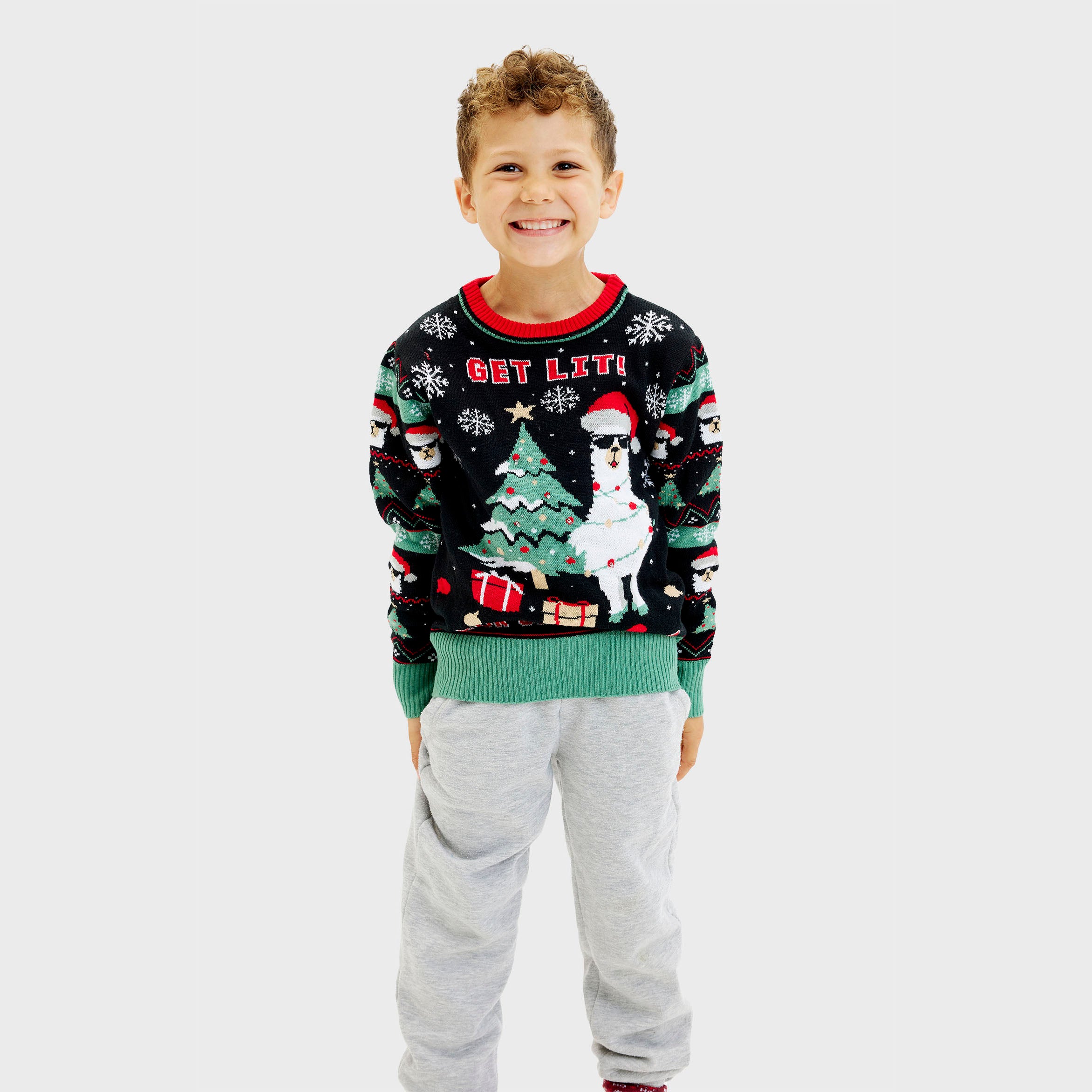 Julesweater med lys børn